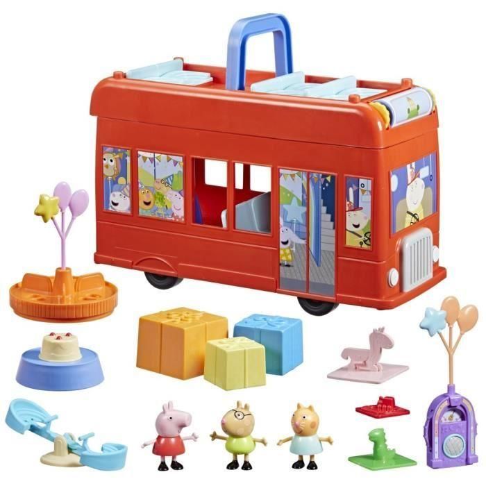 Peppa Pig, set de autobús de fiesta 2 en 1