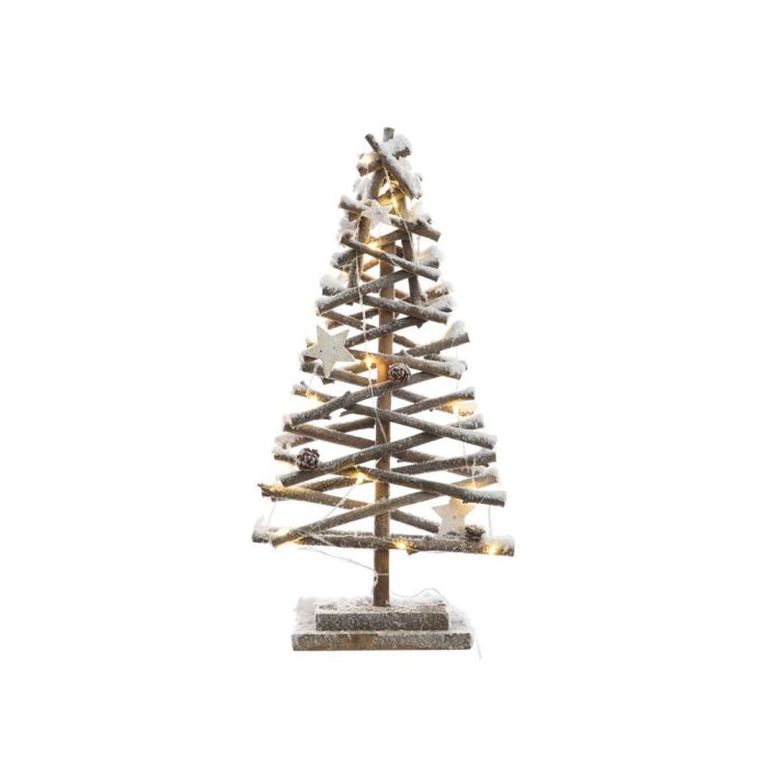 Decoris Árbol de Troncos Micro LED Efecto Nevado 25x12x50cm, Luz Cálida, Interior 0 Decoris Árbol de Troncos Micro LED Efecto Nevado 25x12x50cm, Luz Cálida, Interior 0