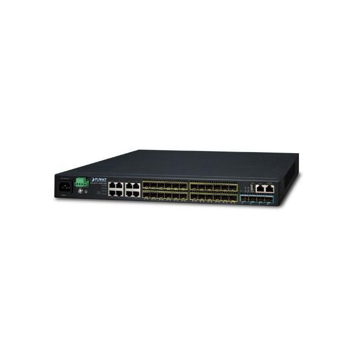 Planet SGS-6341-16S8C4XR Switch L3 Gestionable Apilable 16 SFP 100/1000X + 8 TP/SFP Gigabit + 4 SFP+ 10G Alimentación Redundante
