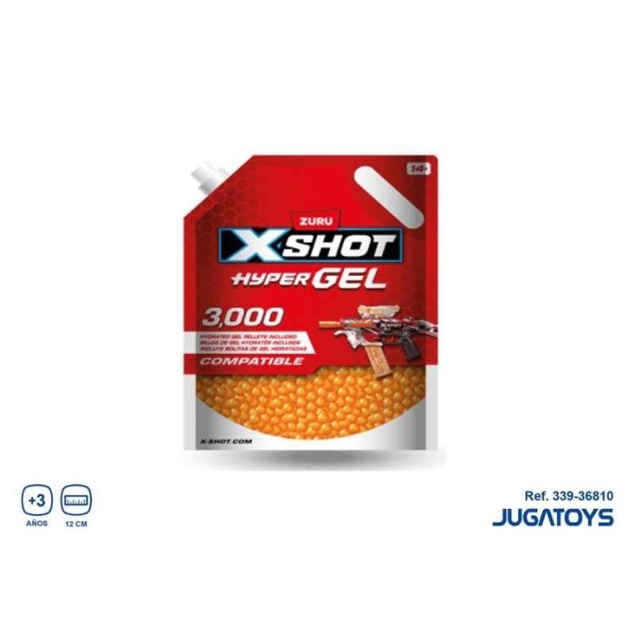 Bola hypergel x-shot en blister (3.000 bolas de gel) 12cm Bola hypergel x-shot en blister (3.000 bolas de gel) 12cm