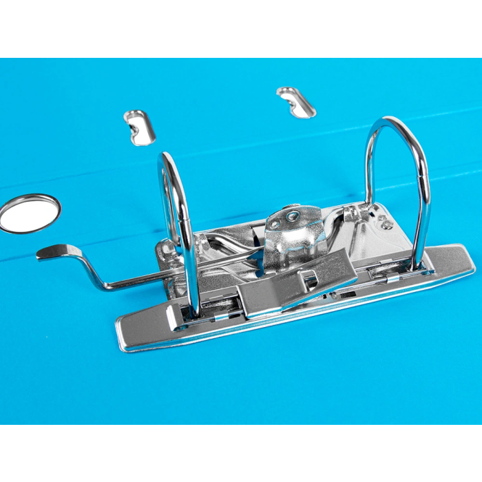 Liderpapel Archivador de palanca Documenta Folio Forrado PVC con Rado, Compresor Metálico, Lomo 52 mm, Celeste 4