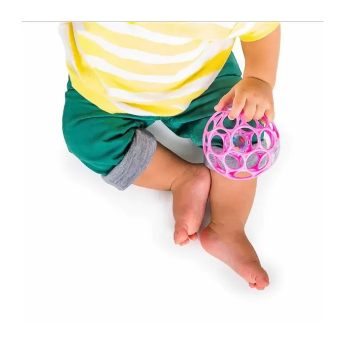 Bright Starts Sonajero Fácil Agarre Oball Rosa AUC1695825410560, Juguete Infantil sin BPA para Recién Nacidos + 1