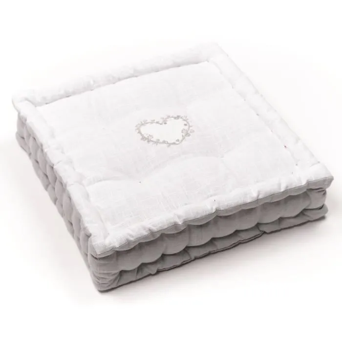 Today TOD1700239379098 Cojín de Suelo Slub x Chambray x Bordado Constance 40 x 40 x 10 cm 4