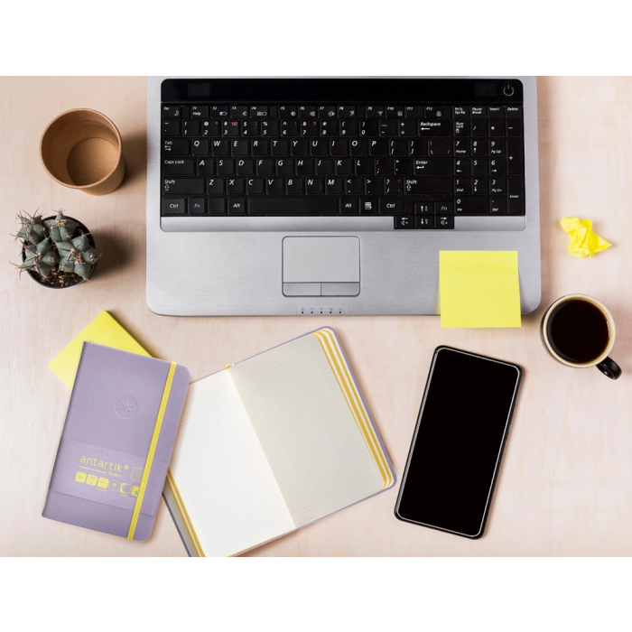 Antartik Cuaderno A6 Tapa Dura Hojas Cuadriculadas Morado y Amarillo 100 Hojas 80gr FSC 10 Antartik Cuaderno A6 Tapa Dura Hojas Cuadriculadas Morado y Amarillo 100 Hojas 80gr FSC 10