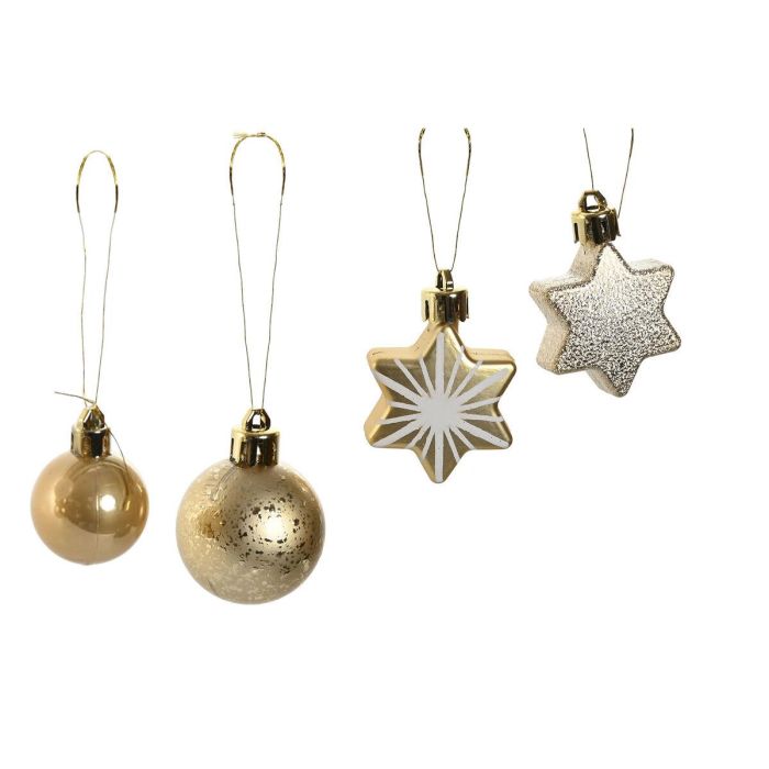 Bola Decoracion Navidad Moderna DKD Home Decor Dorado 7 x 40 x 28 cm Set de 70 2 Bola Decoracion Navidad Moderna DKD Home Decor Dorado 7 x 40 x 28 cm Set de 70 2