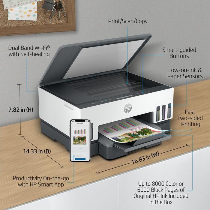 HP Smart Tank 7005 Impresora Multifunción 3 en 1 A4 Dúplex, Tinta, Bluetooth, WiFi 7 HP Smart Tank 7005 Impresora Multifunción 3 en 1 A4 Dúplex, Tinta, Bluetooth, WiFi 7