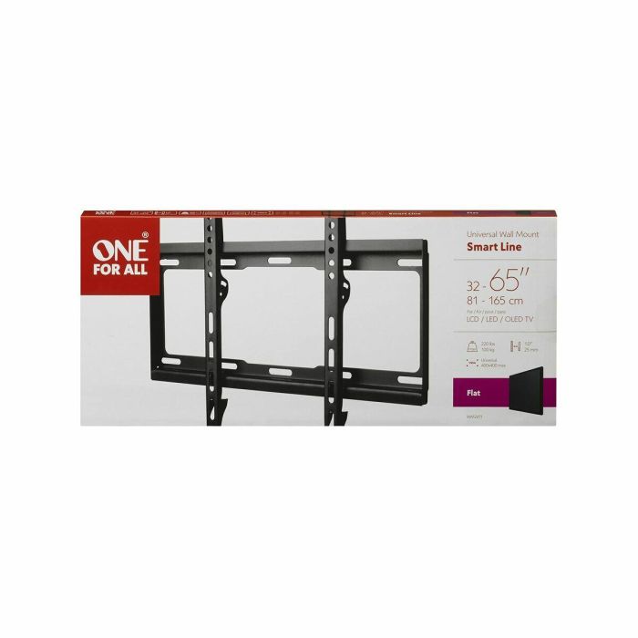One For All WM2411 Soporte de Pared TV Plano para pantallas 32-65'' (81-165cm) hasta 100 kg, VESA 100x100-400x400, 25 mm de pared 3 One For All WM2411 Soporte de Pared TV Plano para pantallas 32-65'' (81-165cm) hasta 100 kg, VESA 100x100-400x400, 25 mm de pared 3