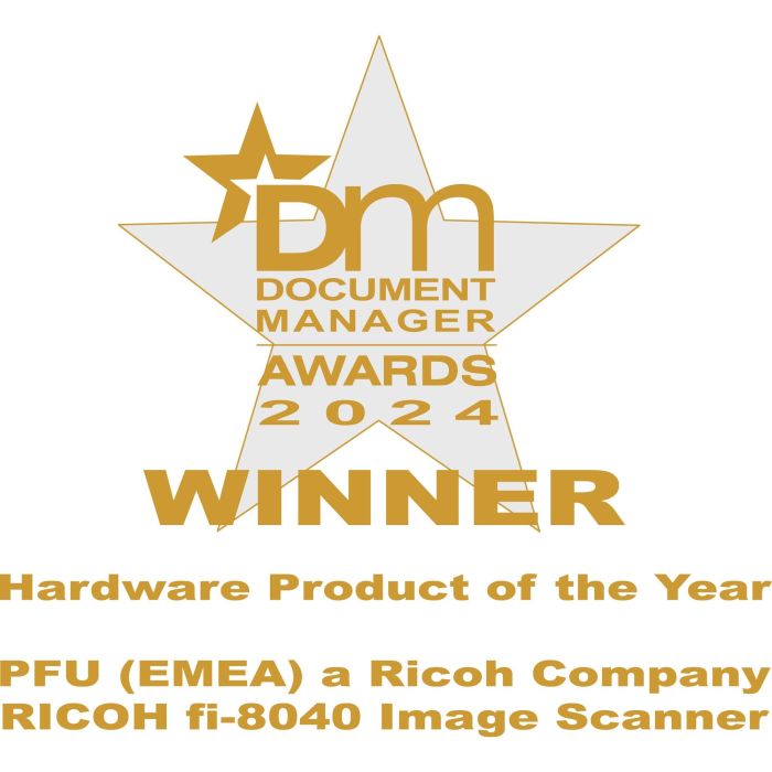 Ricoh fi-8040 Escáner de Documentos ADF Dúplex 40 ppm/80 ipm LAN USB 3.2 con Pantalla Táctil 50 Hojas 24