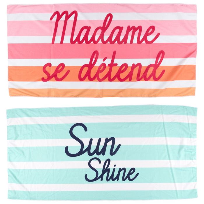 Jet Lag Toalla de Playa 70x140 cm - Colores Surtidos: Fucsia, Azul 2