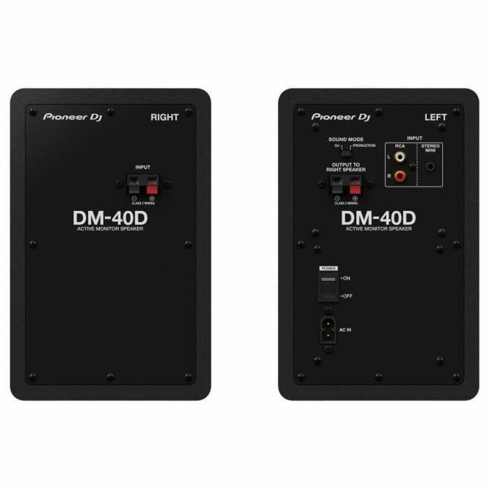 Pioneer DJ PIO4573201242464 Par de altavoces de monitorización de estudio DM-40D Bass Reflex 2x19W para DJ y Producción Negro 1