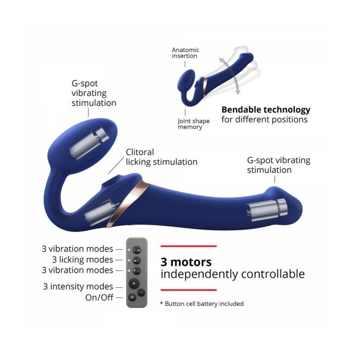 Vibrador Strap-on-me 6017401 Azul L 6 Vibrador Strap-on-me 6017401 Azul L 6