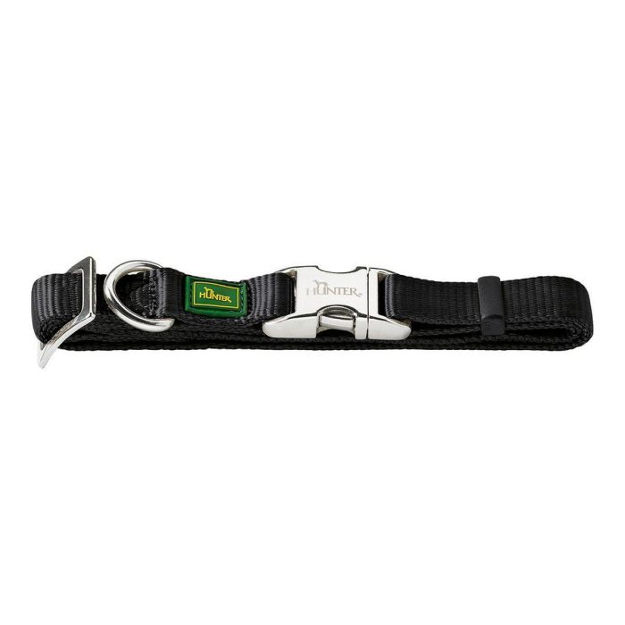 Hunter Collar Vario Basic Alu-Strong para Perro Negro XL, Nylon Suave, Cuello Ajustable 45-65 cm con Cierre ALU-STRONG Resistente.