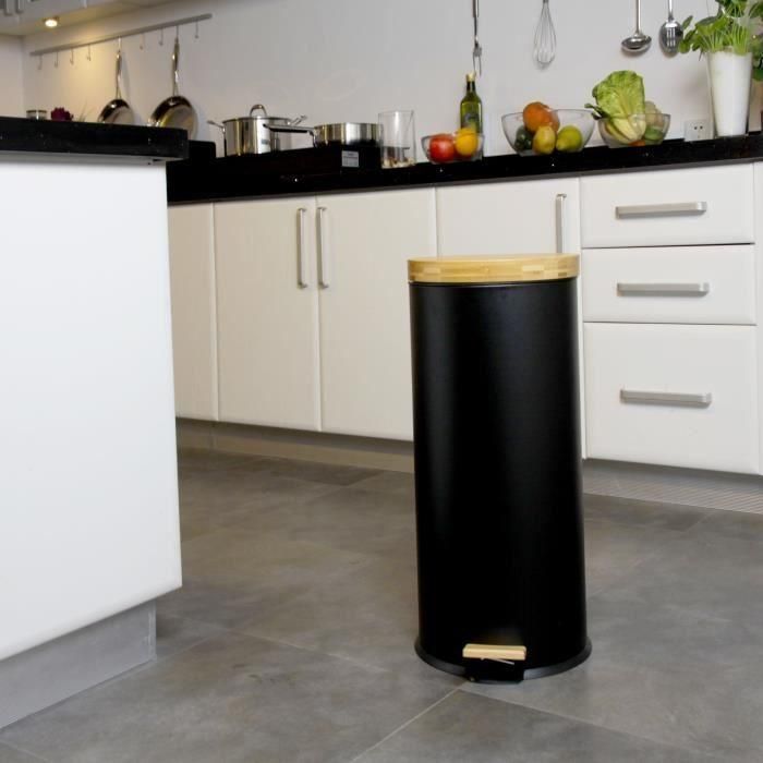 MOVIMIENTO DE COCINA Pedal Kitchen Waste Bin Forest - 30L - Negro mate 3 MOVIMIENTO DE COCINA Pedal Kitchen Waste Bin Forest - 30L - Negro mate 3