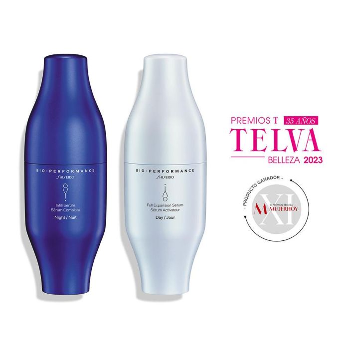 Shiseido BIO-PERFORMANCE SKIN FILLER serum 2 x 30 ml, Serum Reafirmante Antiarrugas para Mujer 3