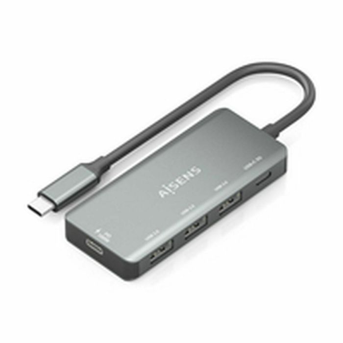 Hub USB Aisens A109-0945 Gris 100 W 0 Hub USB Aisens A109-0945 Gris 100 W 0