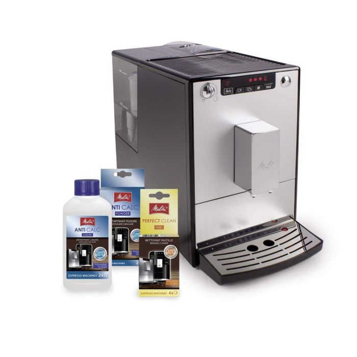 Melitta E950-103 Caffeo Solo Máquina de espresso automática, molinillo integrado, 15 bar, depósito 1.2L agua y 120g granos, Plata 6