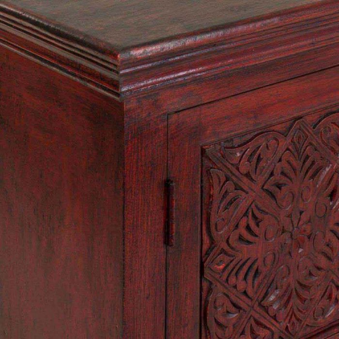 Consola Alexandra House Living Rojo Madera de mango 40 x 90 x 90 cm 1 Consola Alexandra House Living Rojo Madera de mango 40 x 90 x 90 cm 1