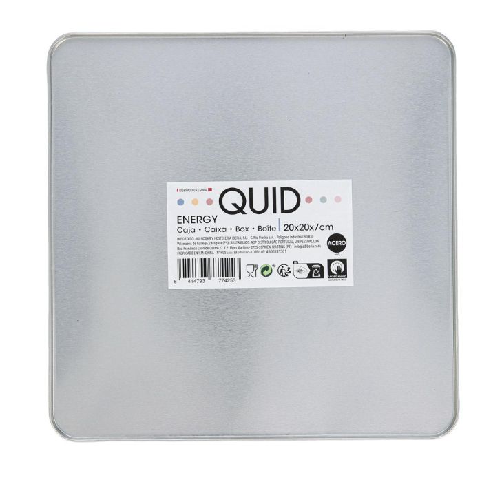 Caja Acero Carbono Energy Quid 20x20x7 cm 4 Caja Acero Carbono Energy Quid 20x20x7 cm 4