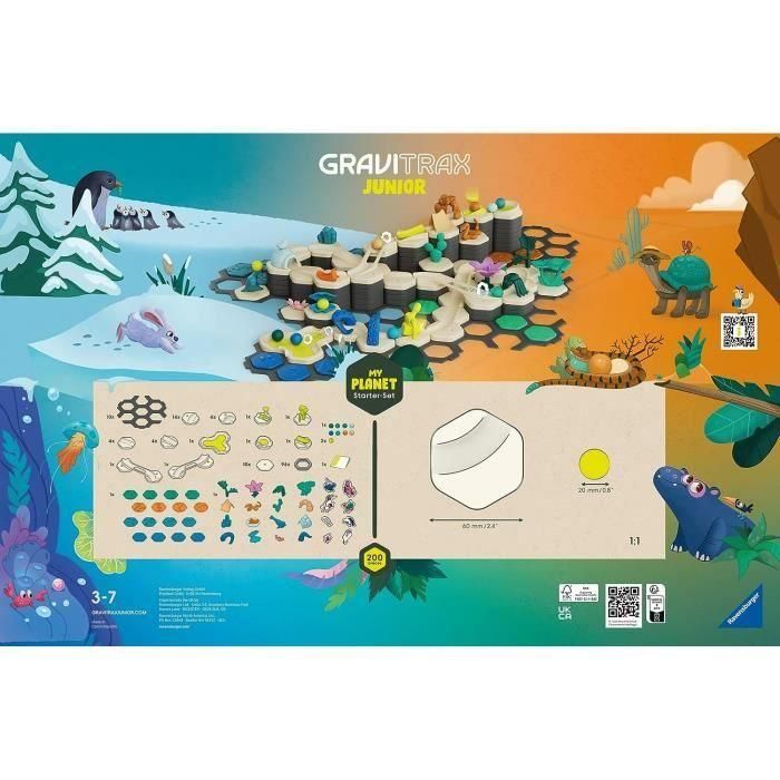 Ravensburger RAV4005556270590 Gravitrax Junior Starter Set XXL My Planet - Circuito de Canicas Juego de Construcción 184 Piezas Edad 3+ 5 Ravensburger RAV4005556270590 Gravitrax Junior Starter Set XXL My Planet - Circuito de Canicas Juego de Construcción 184 Piezas Edad 3+ 5