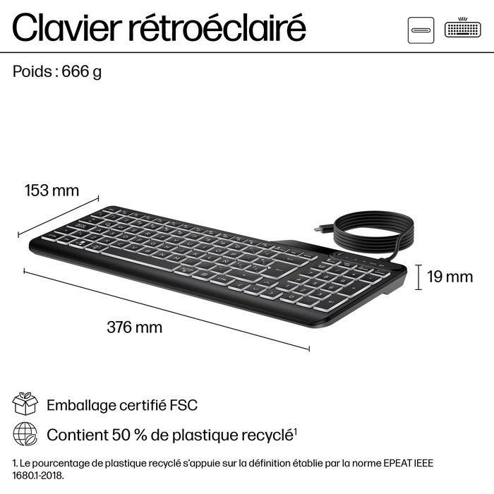 HP 400 Backlit Wired Keyboard 7 HP 400 Backlit Wired Keyboard 7