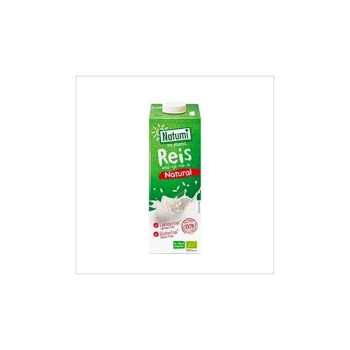 NATUMI Bebida Vegetal de Arroz 1 Litro 6 Unidades Bio Sin Gluten Vegana Sin Azúcares Añadidos