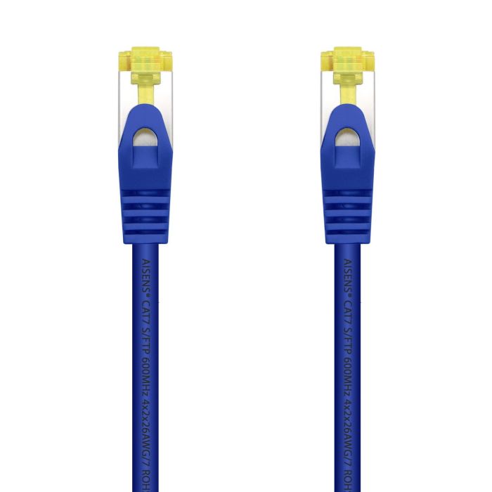 AISENS - CABLE DE RED LATIGUILLO RJ45 LSZH CAT.7 600 MHZ S/FTP PIMF AWG26, AZUL, 25CM