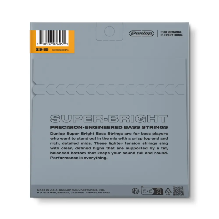 Dunlop Juego Bajo Nickel Super Bright 5 St. 40-120 1