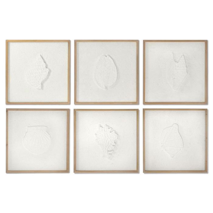 Cuadro Mediterraneo DKD Home Decor Blanco 2 x 50 x 50 cm (6 Unidades)