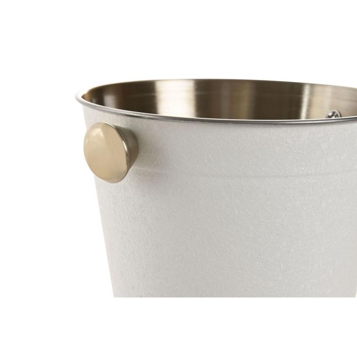 DKD Home Decor Cubitera Loft Blanco Dorado 14 x 13 x 17 cm 2