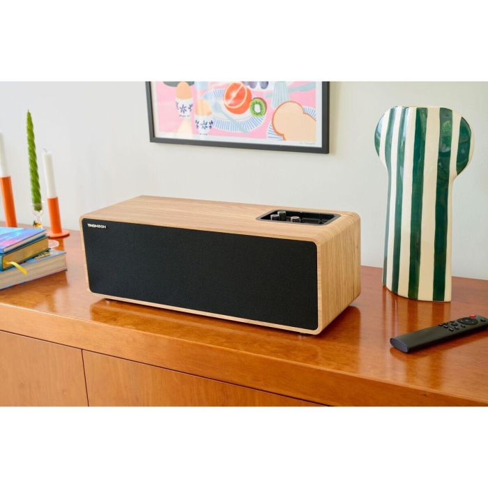 Thomson Altavoz Bluetooth THO3499550389739 Madera y Negro 3