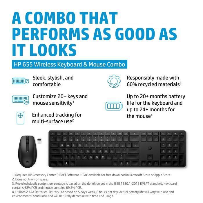 HP 655 Wireless Keyboard and Mouse Combo 4 HP 655 Wireless Keyboard and Mouse Combo 4