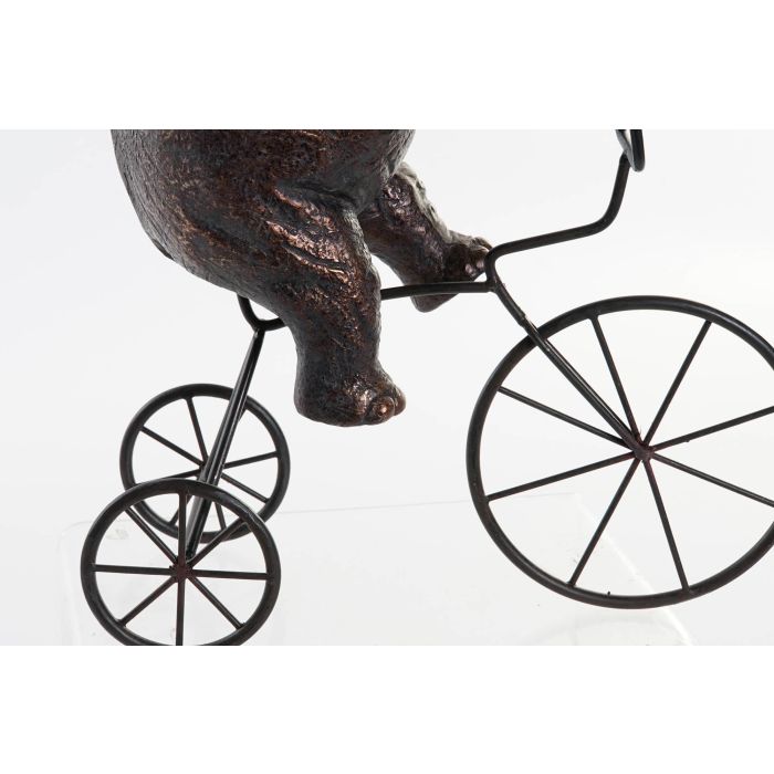 DKD Home Decor Figura Elefante Resina Metal Negro 30 x 37 x 12 cm 2