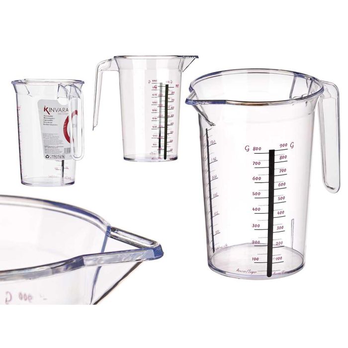 Jarra Medidora Transparente 800Ml Kinvara 17CM (36 Unidades) Jarra Medidora Transparente 800Ml Kinvara 17CM (36 Unidades)