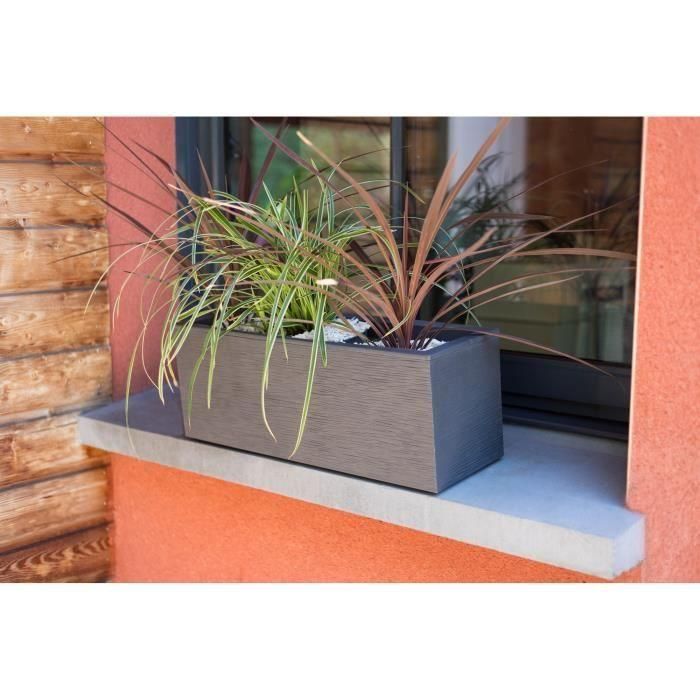 EDA PLASTIQUE Balconniere Graphit Up - 25 L - 59 x 19.5 x 22.8 cm - Gris antracita 2