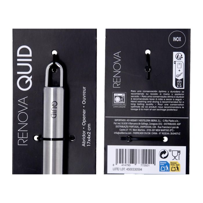 Abridor Acero Inoxidable Renova Quid 17 cm 2 Abridor Acero Inoxidable Renova Quid 17 cm 2