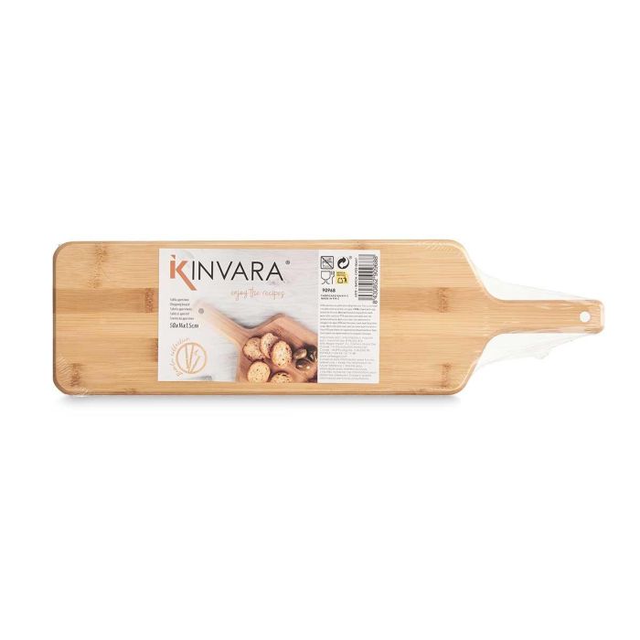 Kinvara Tabla de Bambú con Mango para Aperitivos, 50 x 14 x 1.5 cm (6 Unidades) 2 Kinvara Tabla de Bambú con Mango para Aperitivos, 50 x 14 x 1.5 cm (6 Unidades) 2