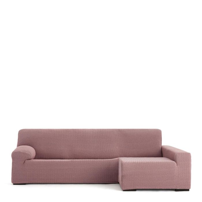 Funda para chaise longue de brazo largo derecho Eysa JAZ Rosa 180 x 120 x 360 cm