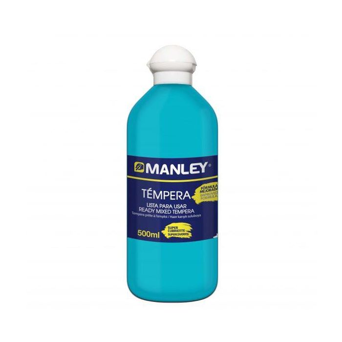 Manley Témpera preparada botella de 500 ml azul