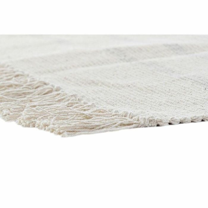 DKD Home Decor Alfombra Estilo Boho de Algodón 1000 gsm con Flecos Blanco Gris 180x120 cm (Pack 2 Unidades) 2 DKD Home Decor Alfombra Estilo Boho de Algodón 1000 gsm con Flecos Blanco Gris 180x120 cm (Pack 2 Unidades) 2