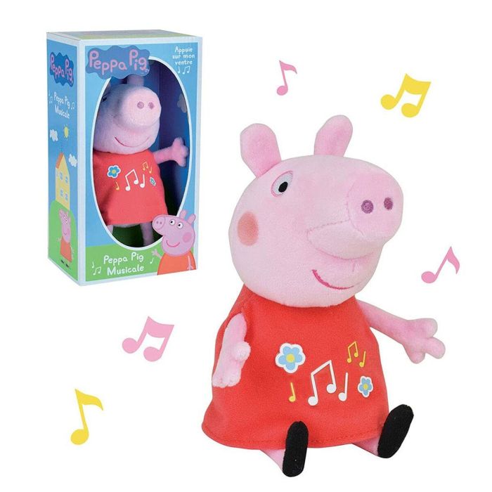 Peppa Pig Peluche Musical Jemini - Muñeco de Felpa Suave de 20 cm con Sonido Original de la Serie 4 Peppa Pig Peluche Musical Jemini - Muñeco de Felpa Suave de 20 cm con Sonido Original de la Serie 4
