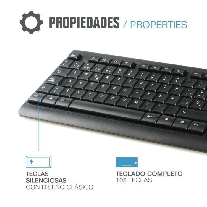 Teclado y Ratón Inalámbrico iggual WMK-Business 2 Teclado y Ratón Inalámbrico iggual WMK-Business 2