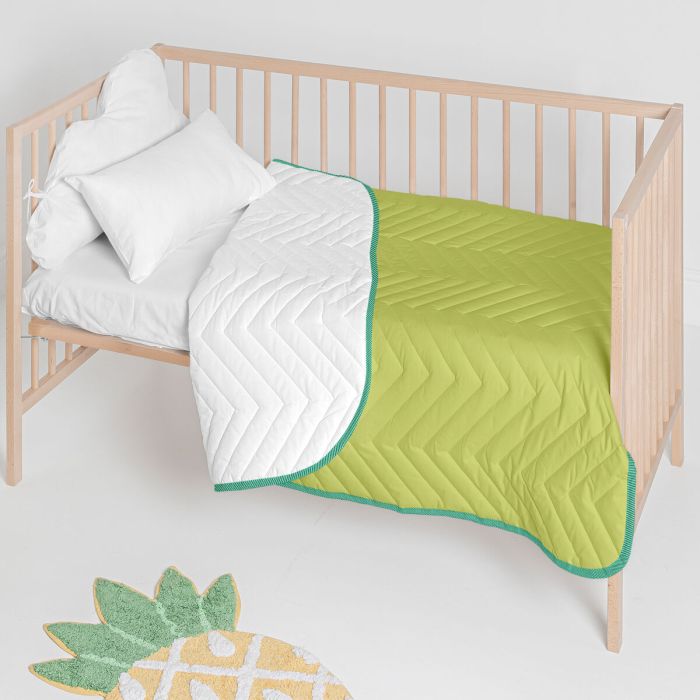 Colcha HappyFriday Basic Kids Arista Verde 100 x 130 cm 5