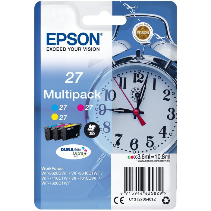 Epson WorkForce WF-3000 y WF-7000 Multipack nº27 Pack-3 Colores 0 Epson WorkForce WF-3000 y WF-7000 Multipack nº27 Pack-3 Colores 0