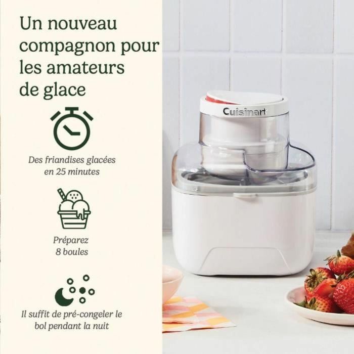 Heladera - CUISINART - ICEM10E - 12 W - 475 ml - Blanca 5 Heladera - CUISINART - ICEM10E - 12 W - 475 ml - Blanca 5