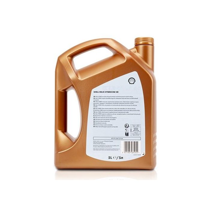Aceite de Motor para Coche Shell ACSHEHYB0W205L 5 L 0W20 1 Aceite de Motor para Coche Shell ACSHEHYB0W205L 5 L 0W20 1