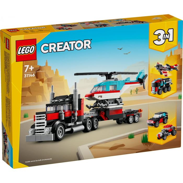 Lego Creator Juego de Construcción: Camión Plataforma con Helicóptero para Niños y Niñas, Edad Mínima 7 Años 9 Lego Creator Juego de Construcción: Camión Plataforma con Helicóptero para Niños y Niñas, Edad Mínima 7 Años 9