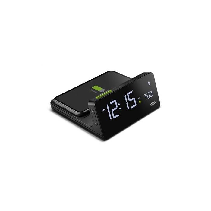 Reloj Despertador Digital Base Carga Qi Negro 14X6,35X14Cm BRAUN BC-21-B 3