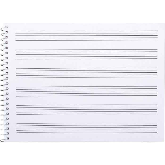 Liderpapel Bloc de Música Pentagrama 3mm Cuarto 20 Hojas 100g/m2 Apaisado 3