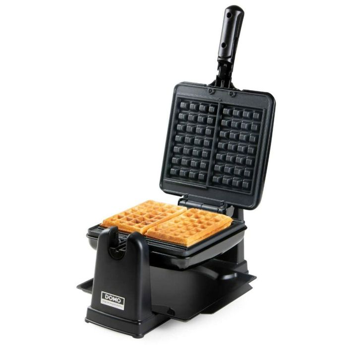 Domo Rotary Waffle Iron - DO9224W - Rotario a 180 ° - Anti -adhesivo revelador - Mango frío - 2 personas 4