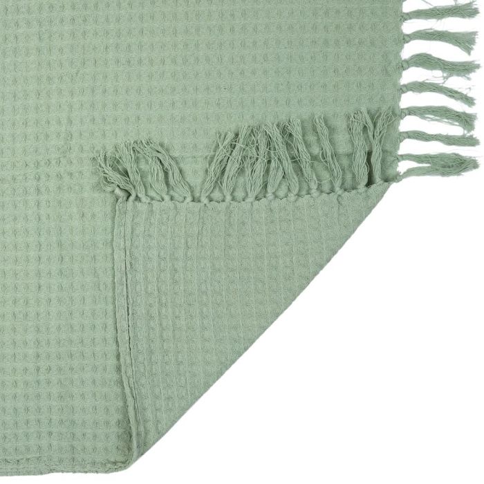 Home Deco Factory Manta Gofrada Verde Agua 130x160 cm 100% Algodón 3
